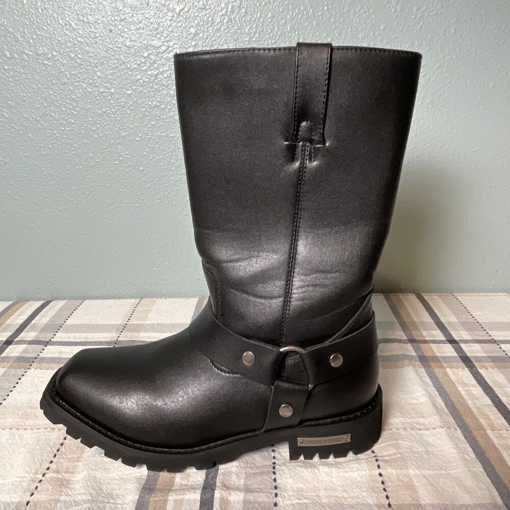 Men’s Motorcycle Tall Harness Boots Waterproof Black DA-BTM8006 Dream Apparel - Picture 6 of 10